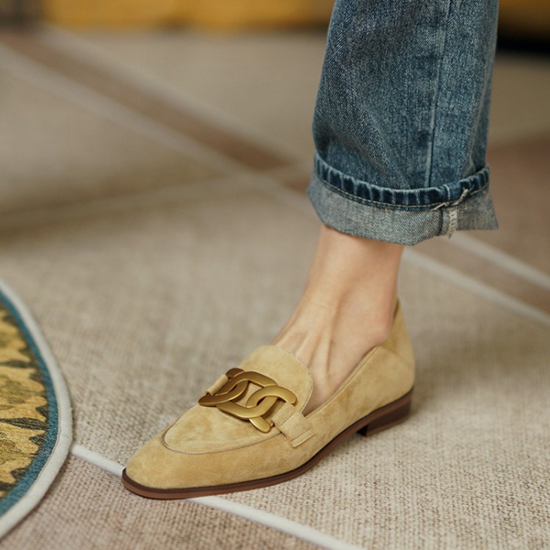 Women'S Shoes - جلد الغزال النساء المتسكعون الربيع/الخريف منخفضة