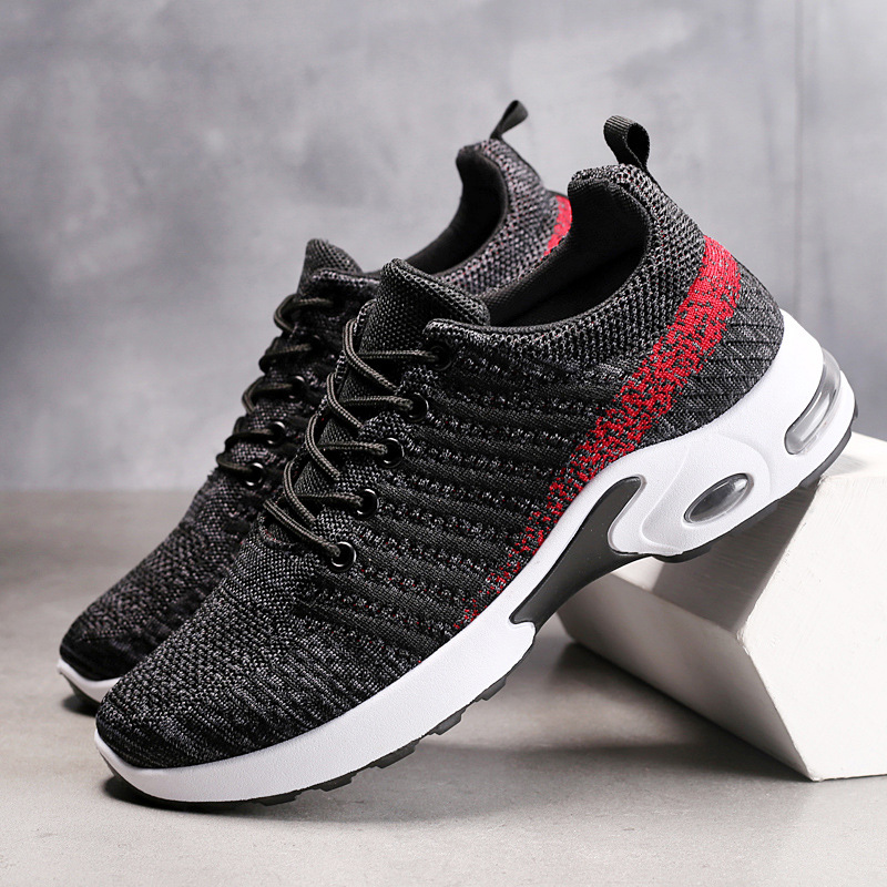 Knit Fabric Lace Up Sneakers - أحذية رياضية رجالية متماسكة أحذية رياضية